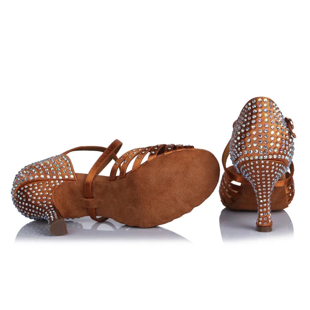 Ballroom Latin Dance Shoes Rhinestones Tango Salsa New Arrivals Wholesale Women/Girls/ladies Thin Heels Dancing Professional 