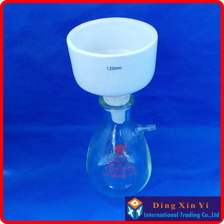 1000ml suction flask+120mm buchner funnel,Filtration Buchner Funnel Kit,With Heavy Wall Glass Flask,Laboratory Chemistry