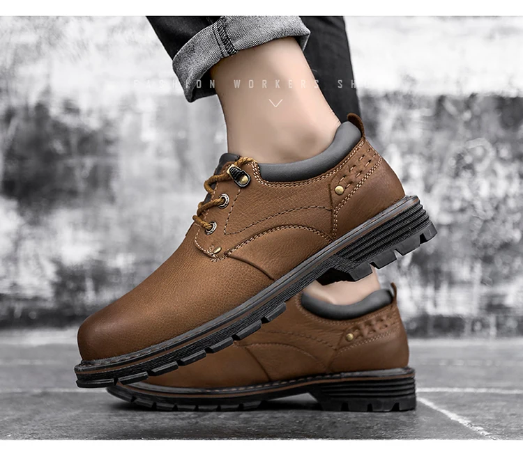 CLAX/мужские ботинки из натуральной кожи; коллекция года; сезон весна-осень; прогулочная обувь; мужские повседневные ботинки; кожаная обувь; ботильоны; Рабочая обувь