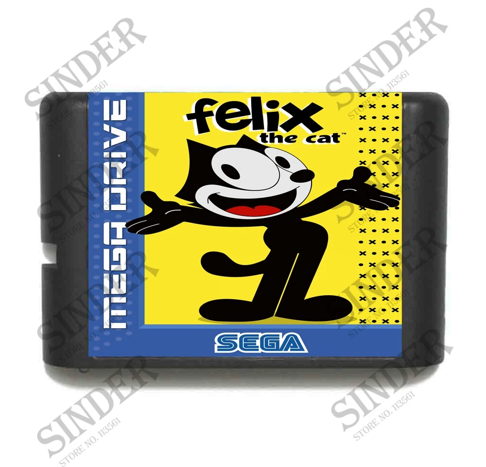 16 бит MD игровая карта Felix The Cat для sega Mega Drive для Genesis