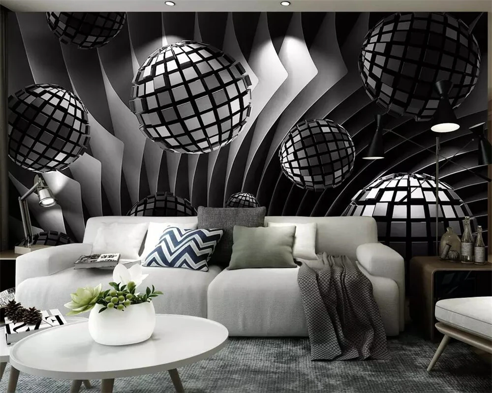 Beibehang Wallpaper 3d dimensional sphere expansion space modern minimalist TV background wall living room bedroom 3d wallpaper 0602448265753 виниловая пластинка comet is coming the hyper dimensional expansion beam coloured