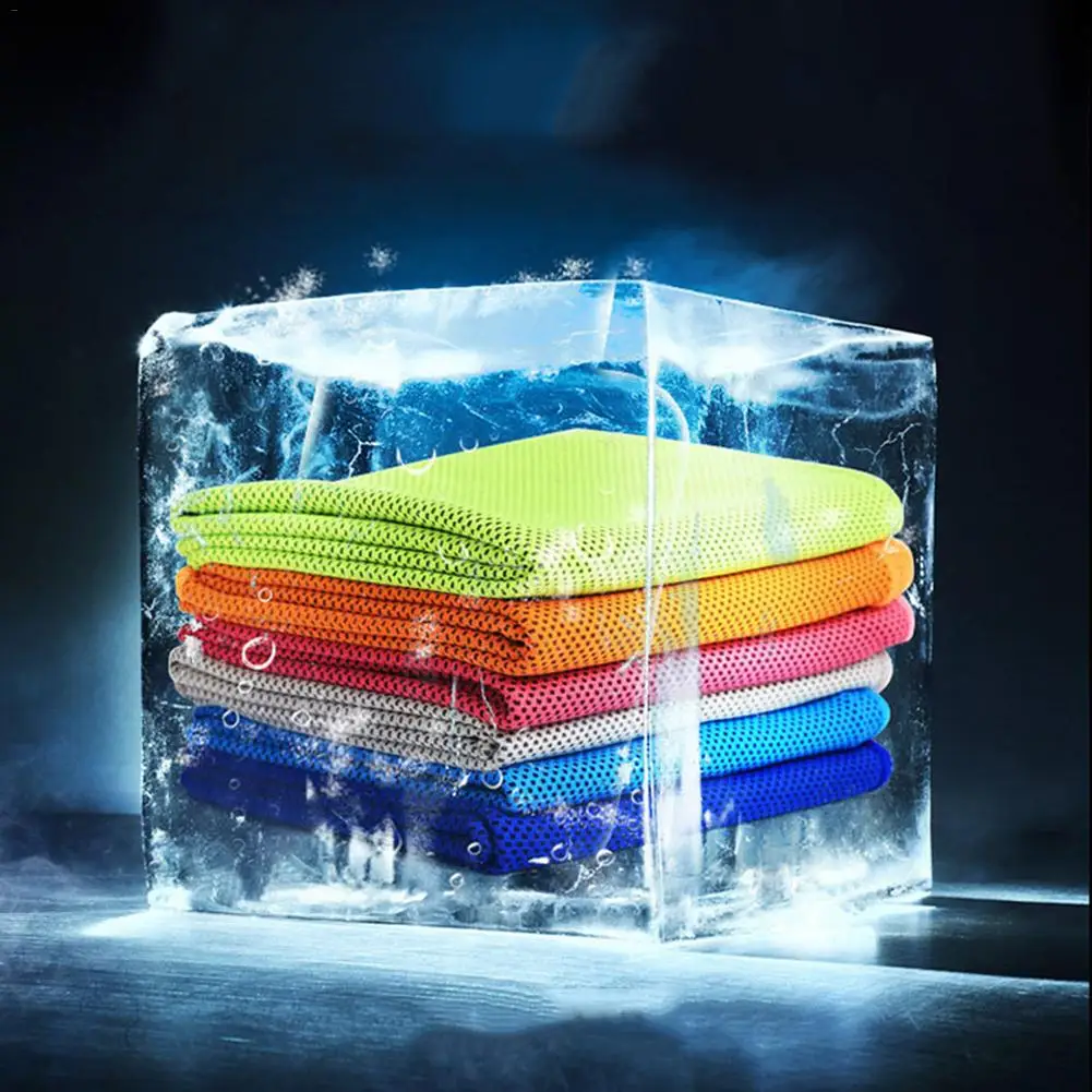 Toalha de Refrigeração Legal com Respirável de Microfibra Sweat-proof para o Alívio Imediato de Golfe Esportes Ficar Toalha Yoga Fitness Gym Mod. 175389