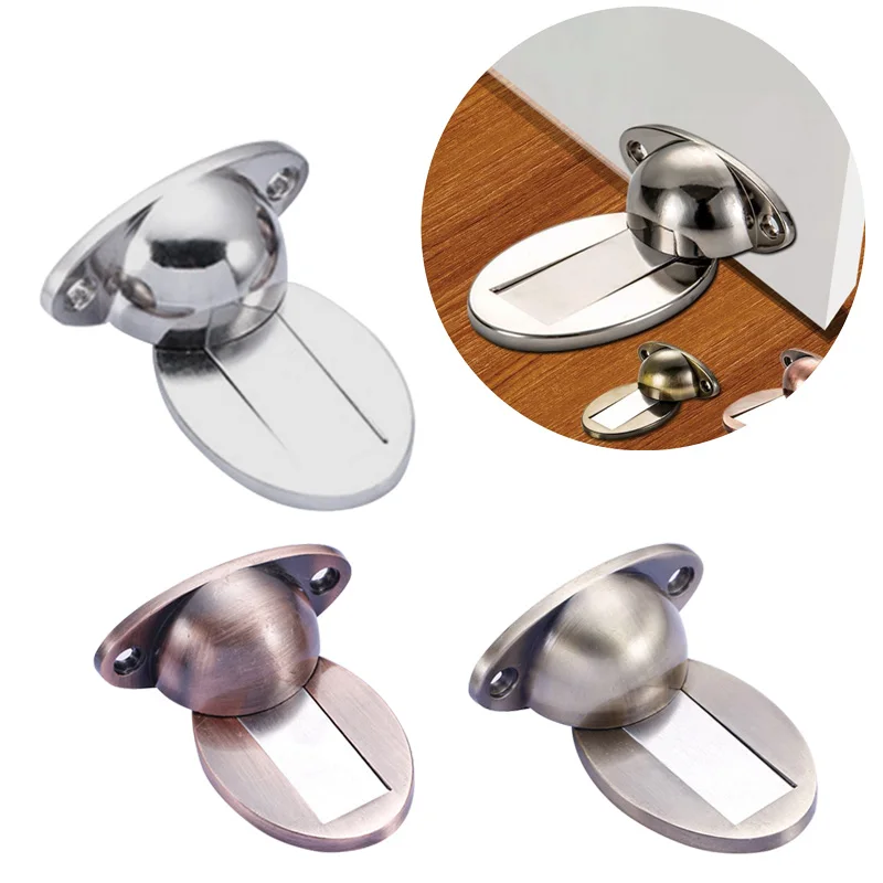 

64x64x24mm Magnet Door Stops Stainless Steel Door Stopper Magnetic Doors Holder Toilet Glass Doorstop LB88