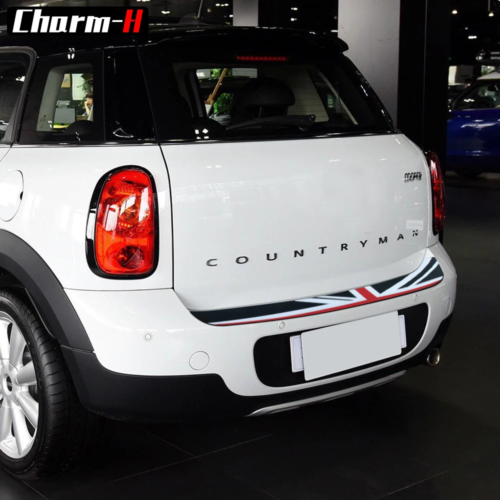 Car Styling Rear Bumper Trunk load edge Protector Guard Soft Rubber Decal stickers for MINI Countryman R60 2010-2016 Accessories