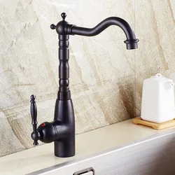 Black Oil Rubbed Bronze Single Handle Swivel Kitchen Bathroom Sink Basin Faucet Mixer Tap asf071
