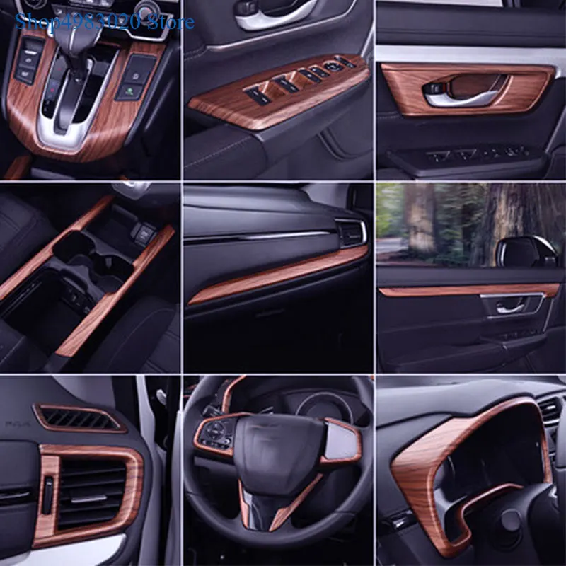For Toyota Camry 2018 Peach Wood Grain Interior Reading Light Lamp Cover Trim