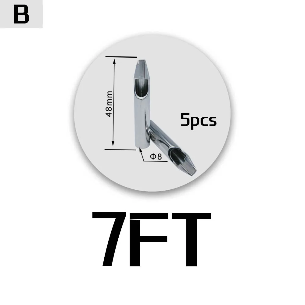 5 шт FT нержавеющая сталь татуировки Советы Короткие Пластиковые иглы для тату боди-арт поставка - Номер модели: 5RL