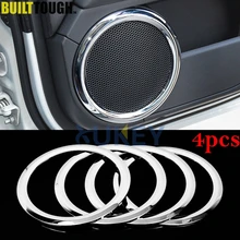 4 stücke Für Dodge Kaliber 2006-2012 Auto Tür Audio Regal Chrom Lautsprecher Abdeckung Trim Lünette SubWoofer Rahmen Garnieren zubehör