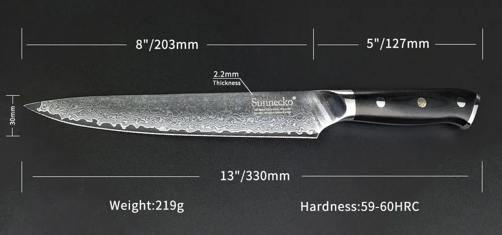 SUNNECKO 5 шт. набор кухонных ножей из дамасской стали Santoku нож для очистки овощей японский резак инструмент G10 ручка нож для нарезки шеф-повара