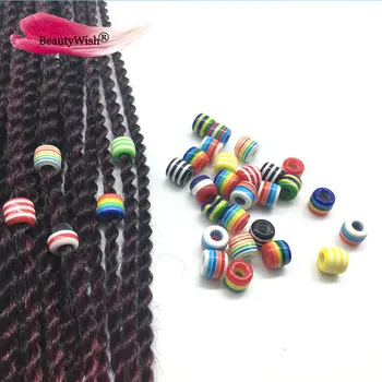 

Dreadlocks Bead For Braiding Hair 20pcs Hair Braid Beads big hole dreadlocks bead mixed wooden plastic metal dreadlocks bead