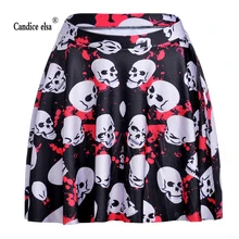 Candice Эльза женские юбки цифровая печать оптом крови череп головы юбка skt1181