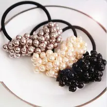 Горячая распродажа Новые жемчужные резиновые ленты Головные уборы для женщин эластичные аксессуары, ленты для волос