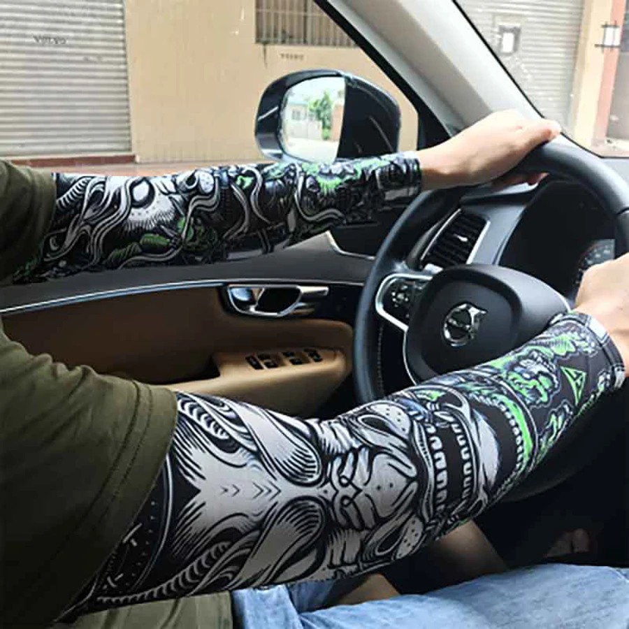 Нарукавники для татуировок на запястье защита от солнца спортивные эластичные