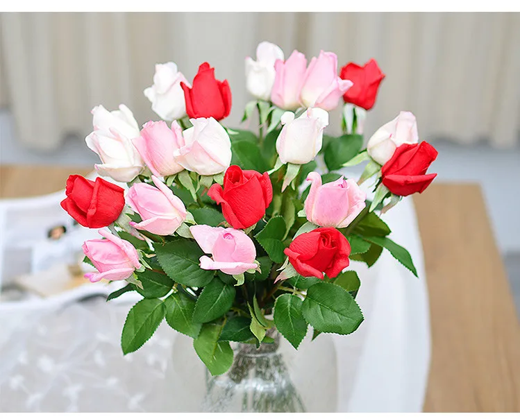 Floace 15 шт./лот, букет роз, Королевская роза, высококлассные искусственные цветы, шелковые розы, цветы для дома, свадебные украшения