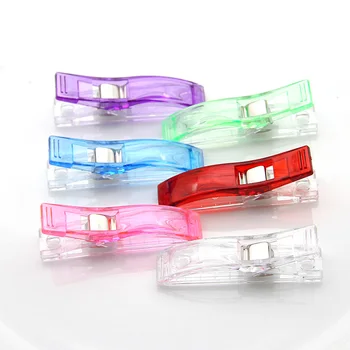 

30Pcs/Lot 6 Color Plastic Long Tail Clip Clover Wonder Clip Quilt Tools Patchwork For Diy Sewing Accessories 56mm Handmade Clips