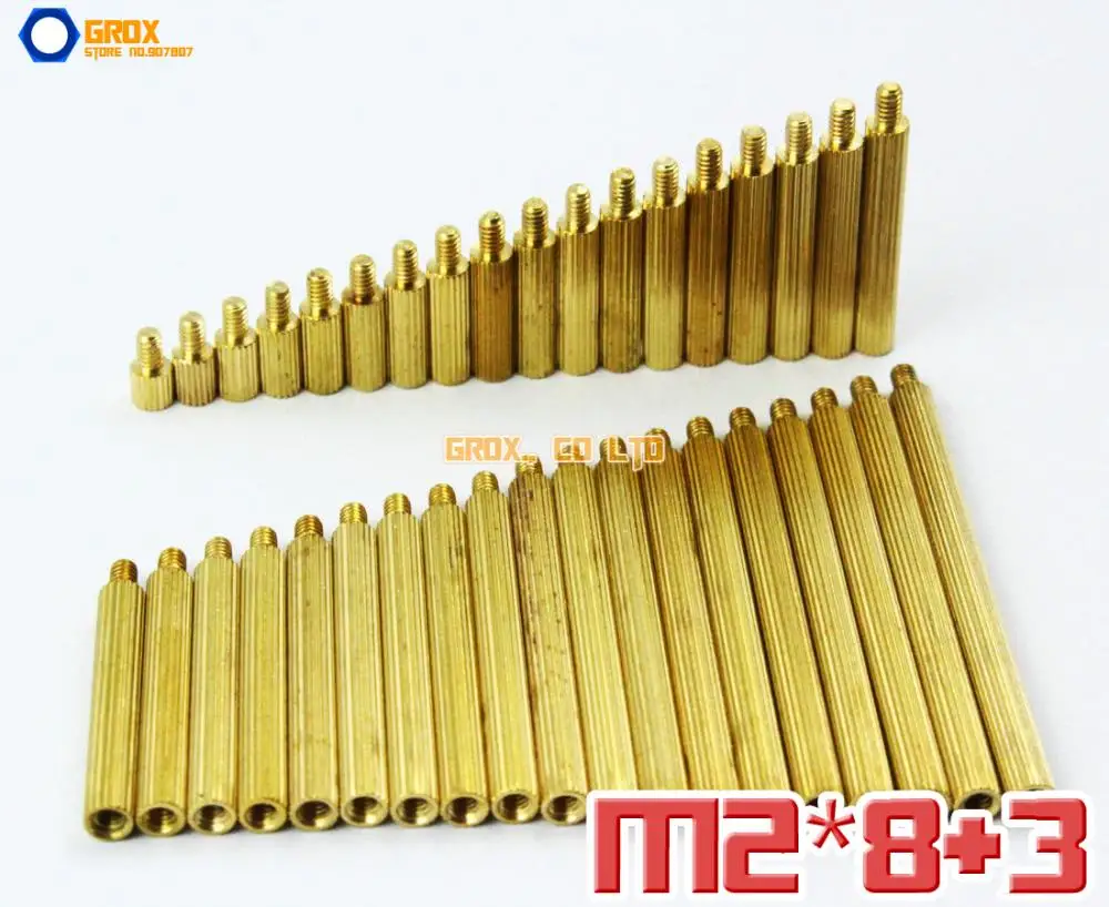 200 шт. латунь M2 x 8 + 3 мм PCB мама к мужчине материнская плата противостояние