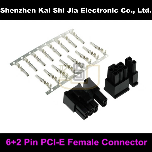 bilder für Fabrik Preis 200 Sets 6 + 2 Pin Weibliche Connectot mit 1600 STÜCKE anschlussstifte-Schwarz bilder für Fabrik Preis 200 Sets 6 + 2 Pin Weibliche Connectot mit 1600 STÜCKE anschlussstifte-Schwarz