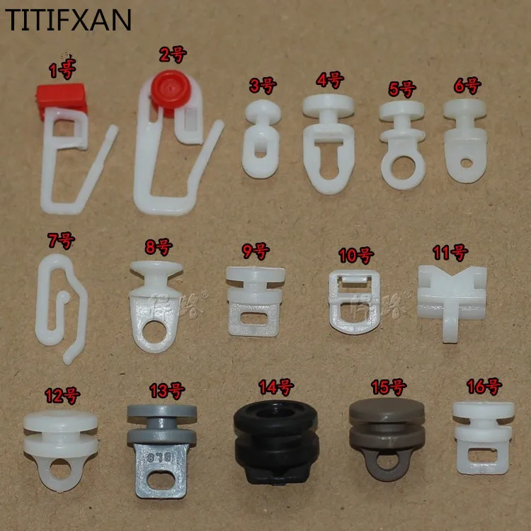 

TITIFXAN 10pcs Howard trucks button car curtain rail rings card clip heavy car accessories