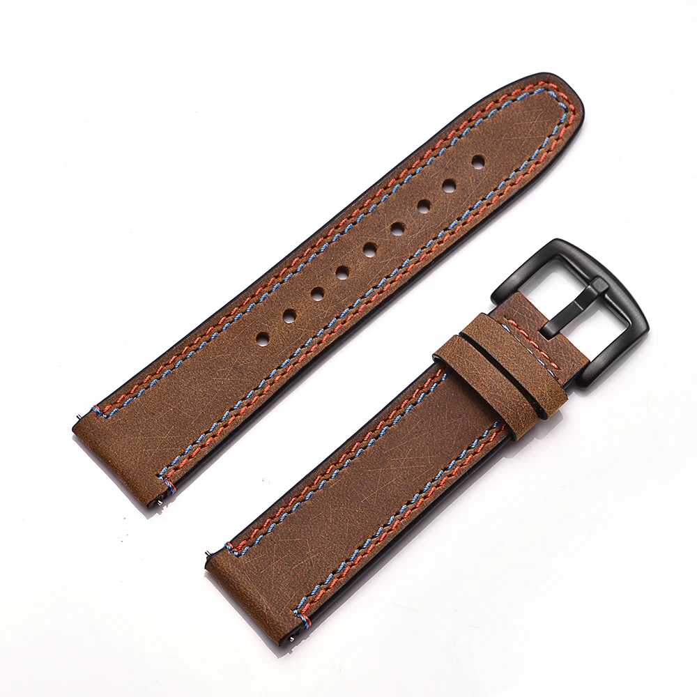 Кожаный ремешок для Xiaomi Huami Amazfit PACE Stratos Смарт-часы браслет для Xiaomi Amazfit ремешок из натуральной кожи ремень 22 мм