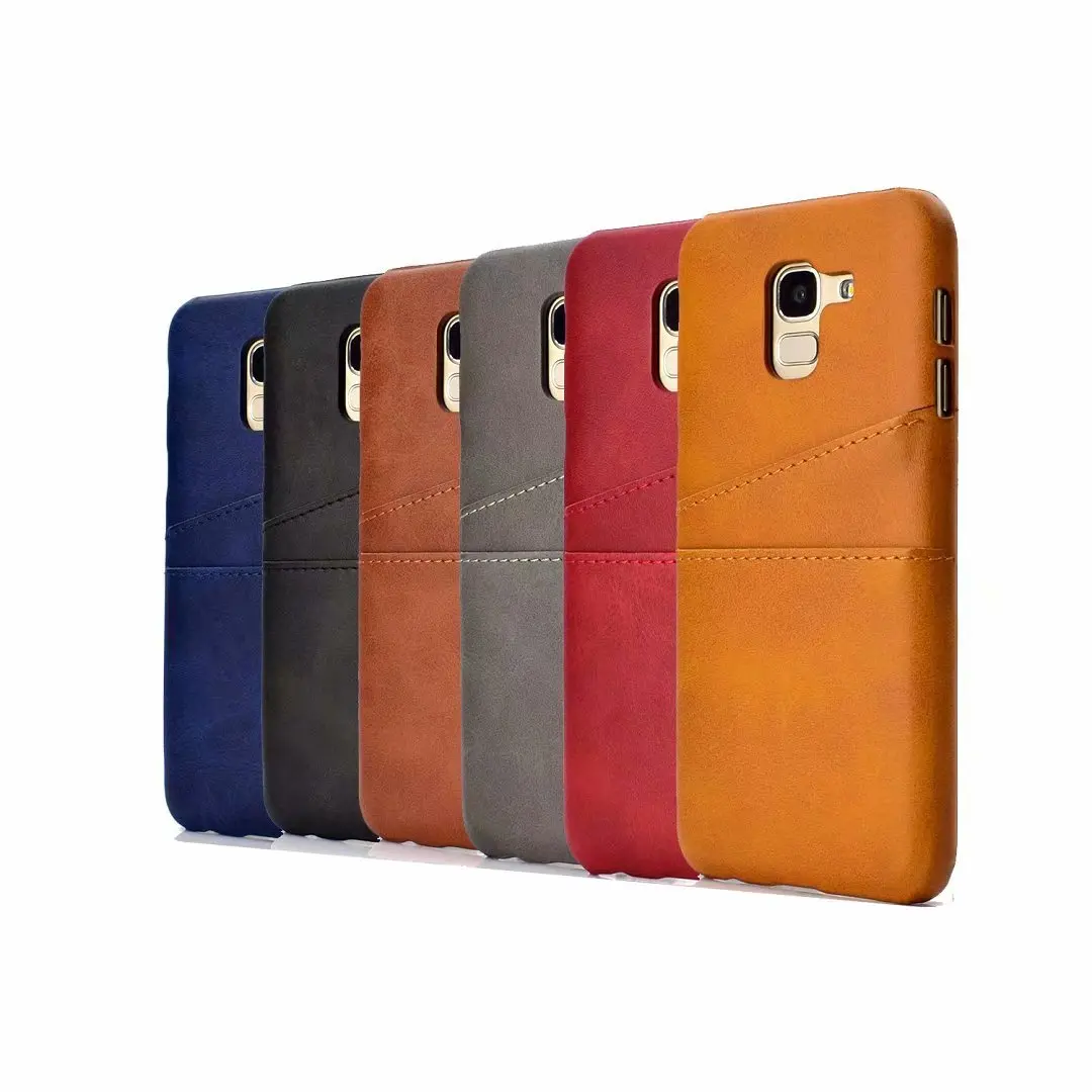 

For Samsung Galaxy J8 2018 Credit Card Case Vintage PU Leather Wallet Case J6 S10 Lite S9 S8 A5 A6 A7 A8 Card Slots Cover Fundas