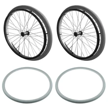 2Pcs Polyurethane Snap-on Wheelchair Street Tire Fits Most 24×1 3/8 Inch