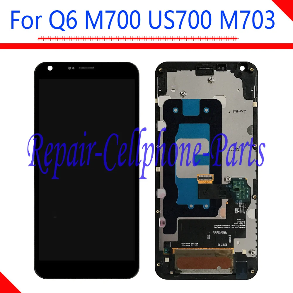 

NEW 5.5 inch Full LCD display + Touch Screen Digitizer Assembly With Frame For LG Q6 LG-M700 M700 M700A US700 M700H M703 M700Y