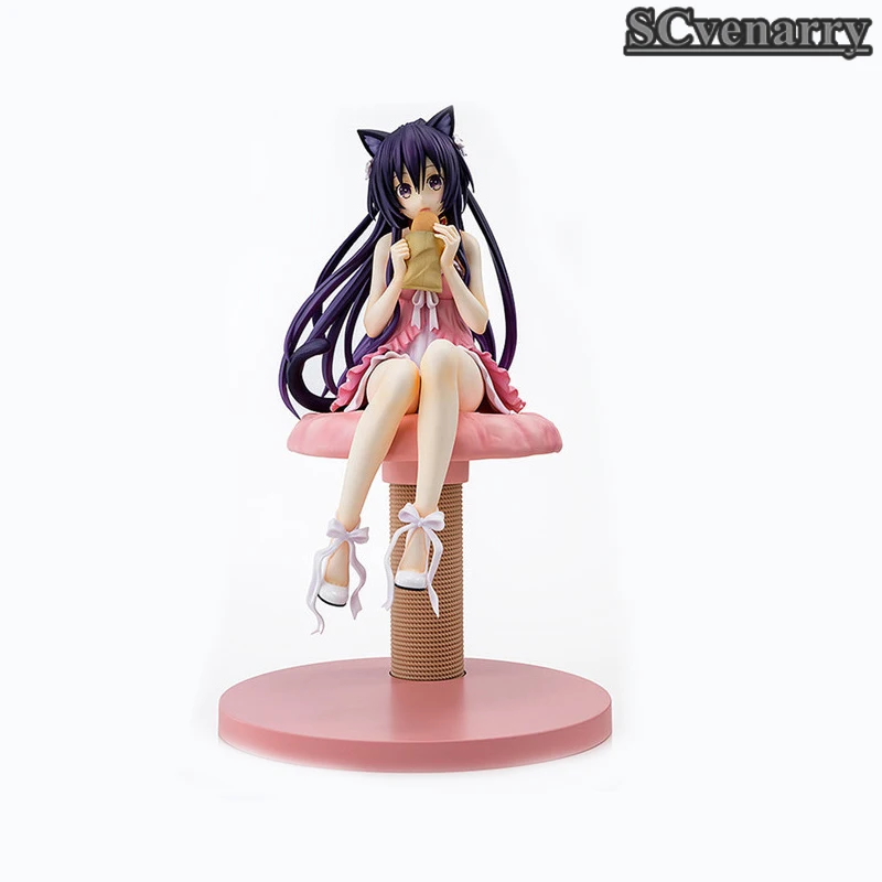 Аниме Дата a Live Yatogami tohka фигурки милые кошачьи ушки модель сексуальной Девушки