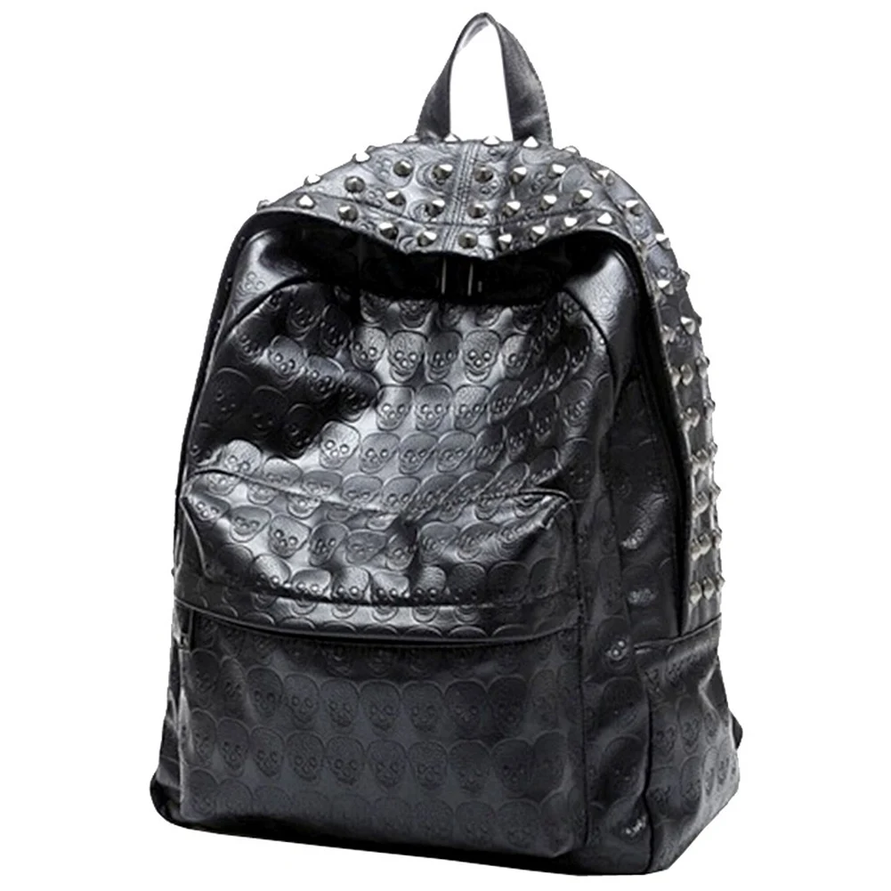 

LJL-Women Life Girl Punk Style Polyurethane Pu Leather Backpack Purse