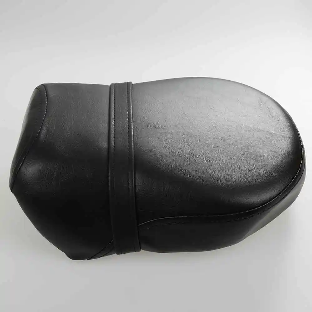 Rear Passenger Seat Pillion Cushion Black Leather Solo Slim Seat Large