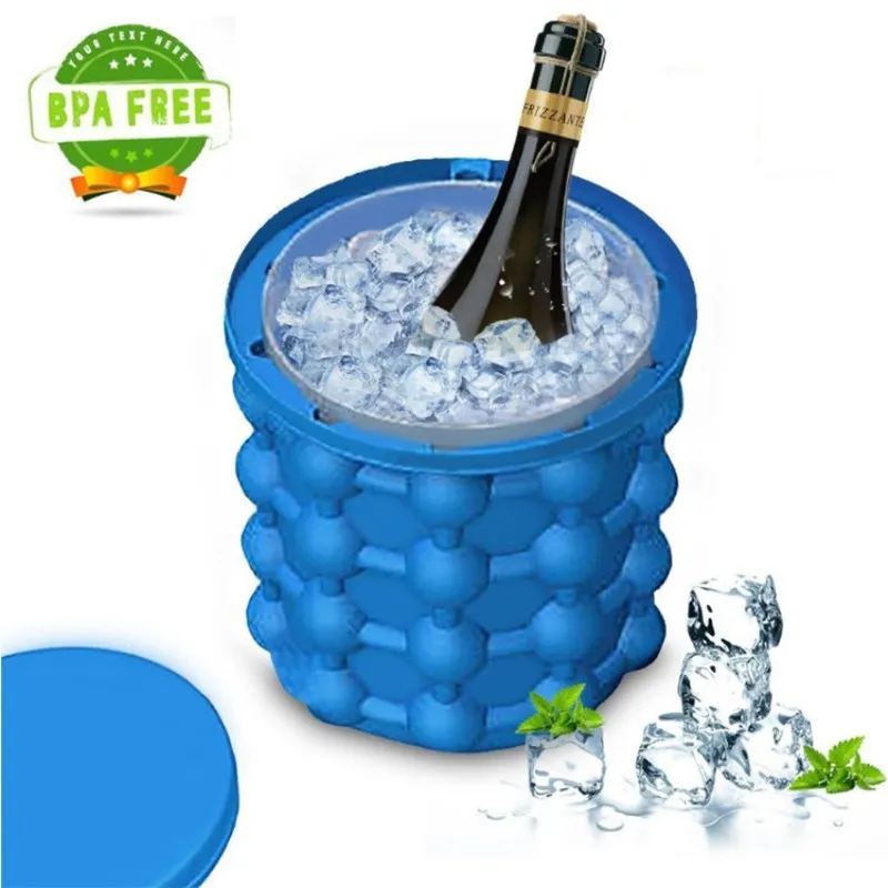 Silicone Ice Cube Maker Silicone Ice Bucket Tray for Chilling Beer