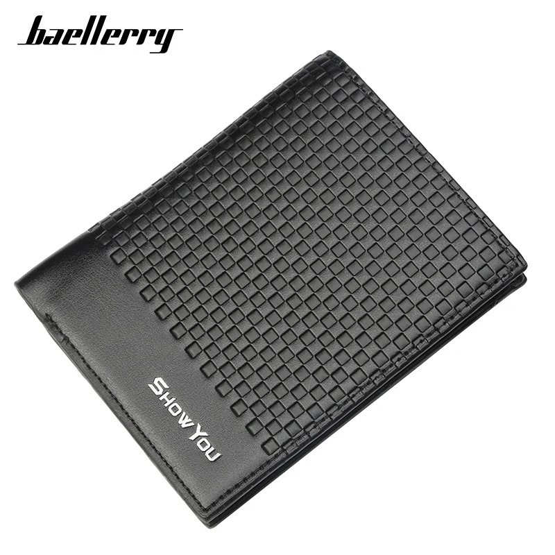 

Hot Sale New Listing Short Magic Wallet Simple Fashion Black Color Card Holder Interesting Woven Pattern Sequin Bag Male Wallets