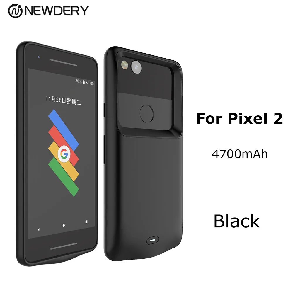 Чехол для зарядного устройства NEWDERY для Google Pixel 2 2XL 4700mAh эксклюзивный тонкий портативный чехол для зарядки Pixel 2 XL 5200mAh - Цвет: Fit for Pixel 2