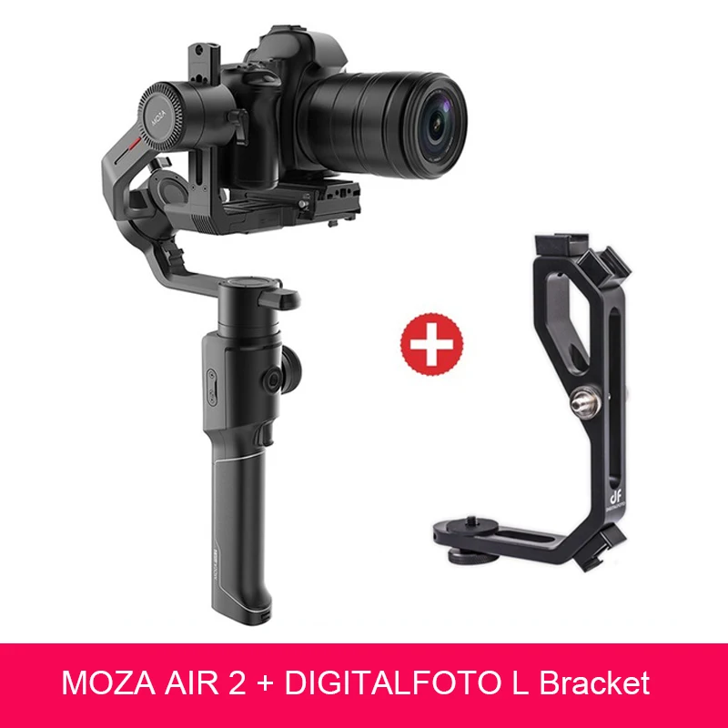 Moza Air 2 3-осевой портативный монопод с шарнирным замком Maxload 4,2 кг DSLR Камера стабилизатор для sony цифровой зеркальной камеры Canon Nikon 5D 6D Mark PK DJI Ronin S кран 2 - Цвет: add L Bracket