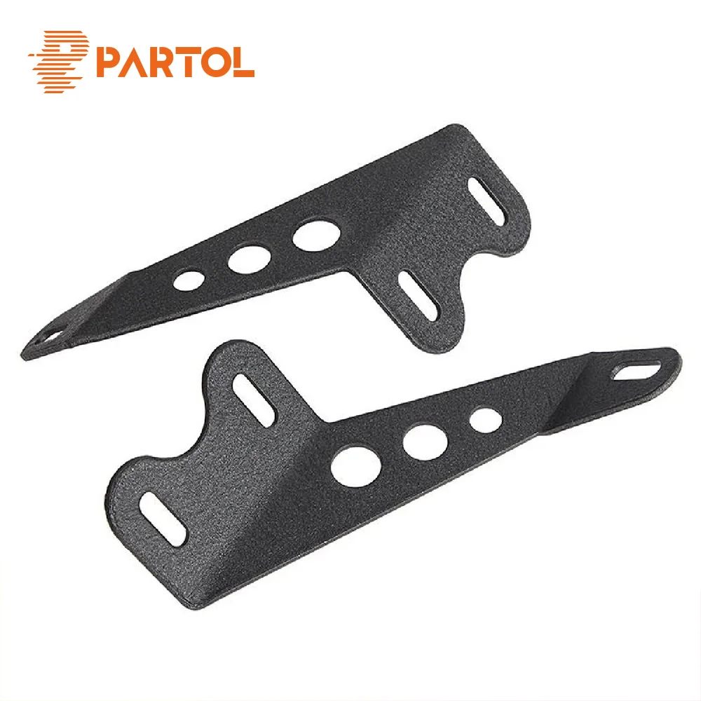 

Partol 1/Pair Upper Windshield Mount Brackets 22" Straight LED Work Light Bar Car Roof Mounts Kit for Jeep Wrangler JK 2007-2017