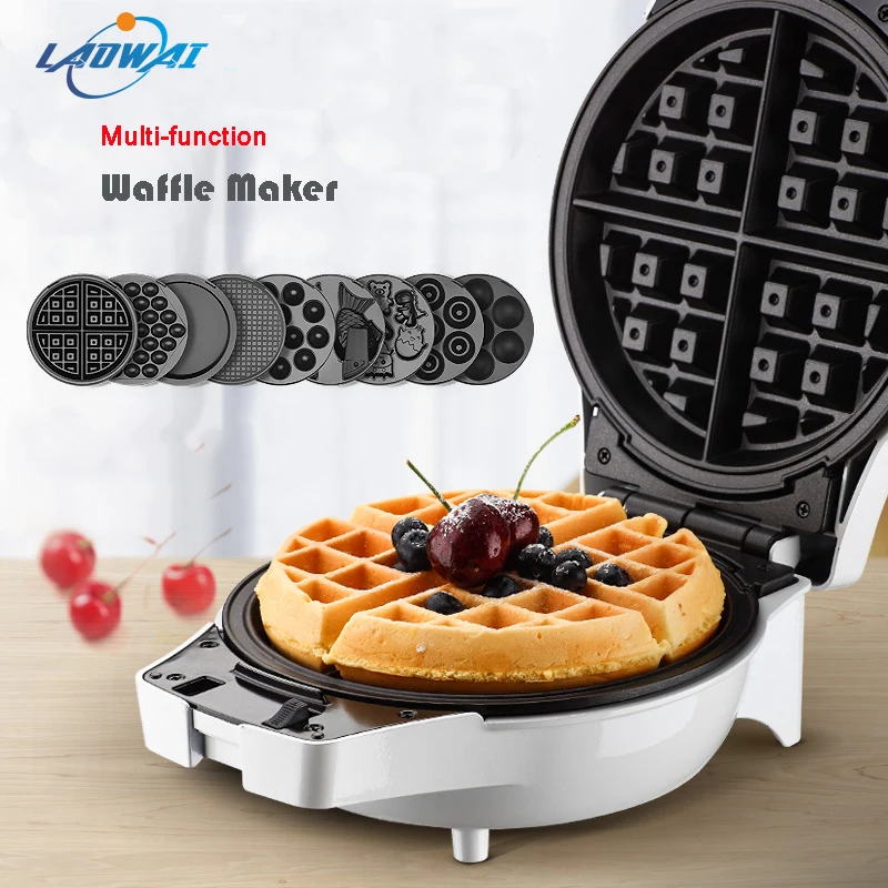 

Multi-function Cake Maker Waffle Maker Electric Baking Pan Muffin Mmachine Doughnut Maker(With 9 baking pans)
