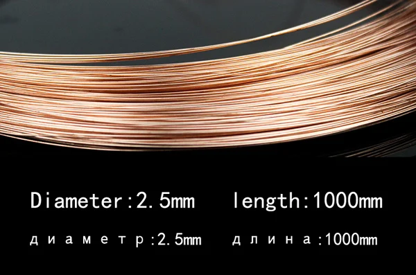 T2 медный провод диаметром 0,5 мм-5 мм оксид алюминия, хорошая Электропроводность и проводящая тепло система, устойчивость к коррозии - Цвет: diameter 2spot5 mm