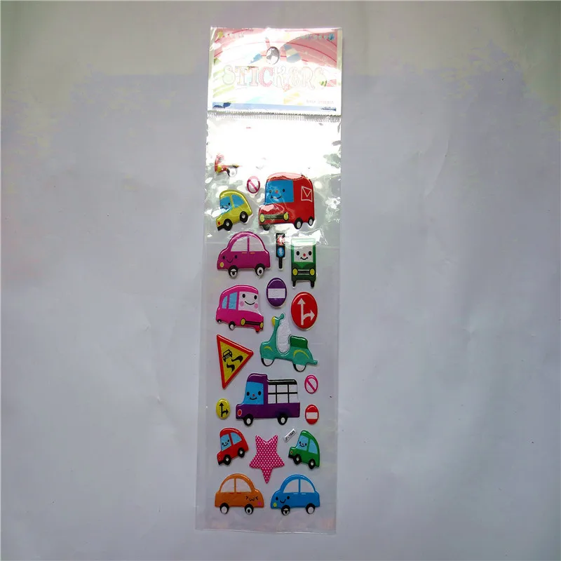 6 листов/набор, модная 3d наклейка для автомобиля, самолета, дорожного движения, обучающая наклейка, игрушки для детской комнаты, ноутбук, дневник в стиле Скрапбукинг