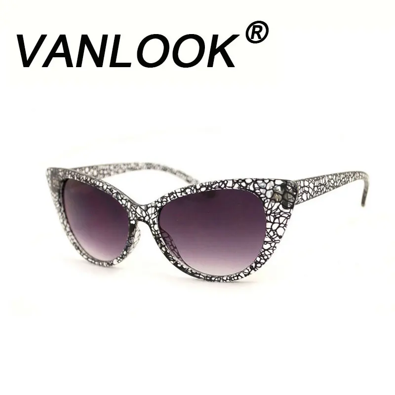 

Women s Cat Eye Sunglasses Floral Brand Designer Fashion Vintage Sun Glasses Oculos Feminino Crystal Turtle 100% Anti UV400