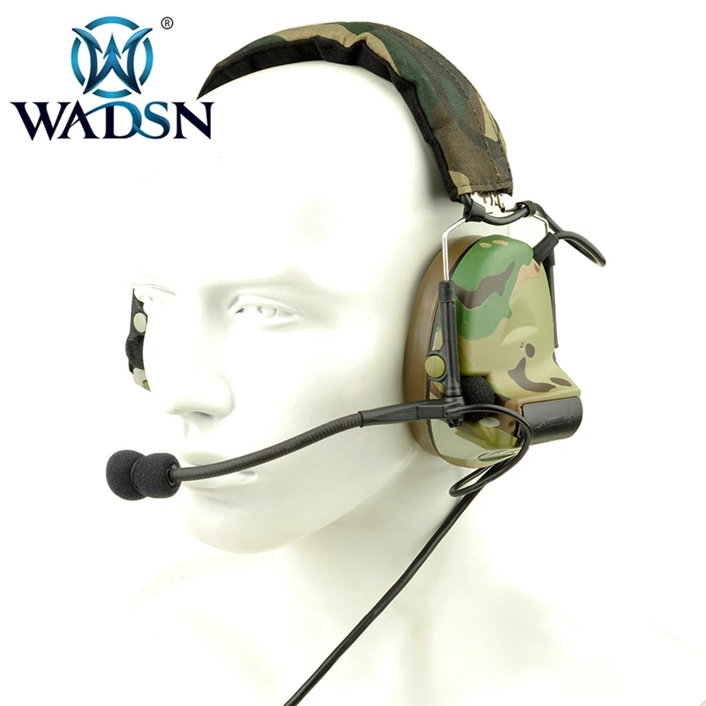Тактические наушники WADSN Comtac II с шумоподавлением военные защитой слуха для