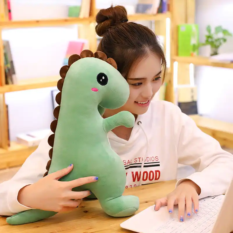 GOMMA Peluche Extra Large 53cm DINOSAURO VERDE regalo di Natale per Bambini