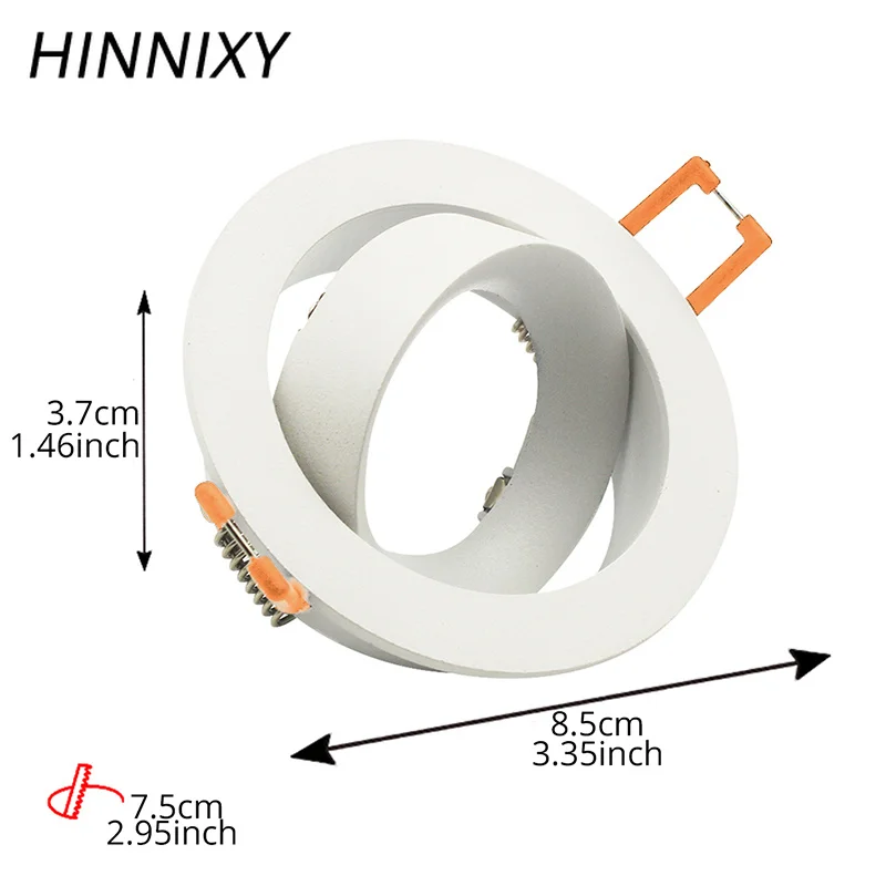 Hinnixy Круглые двойные кольца светодиодные светильники поворотный фитинг E27 85 265 в 75