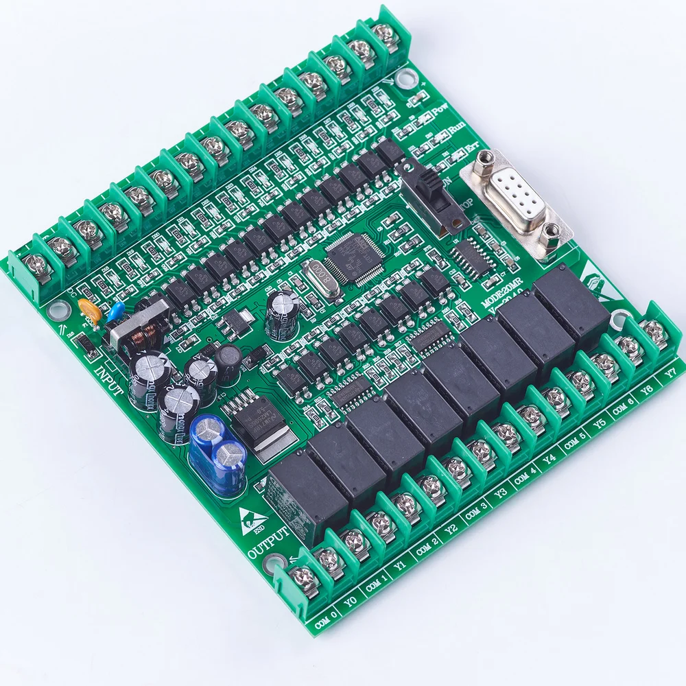 plc programmable logic controller fx2n 20mr stm32 12 input 8 relay output learning board automatic motor driver DC 24V