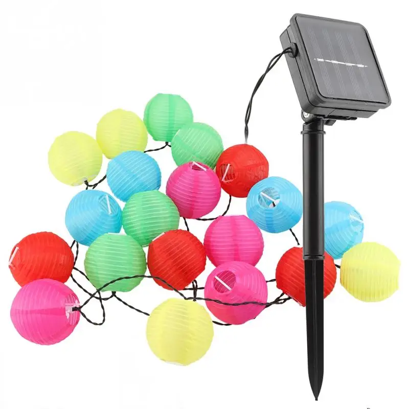 

20 LED Lantern String Lights Ball Fairy Lights Solar Light String guirlande led Outdoor Helloween Chrismas Party Decoration