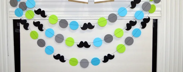Free Shipping Mustache First Birthday Banner Little Man Birthday