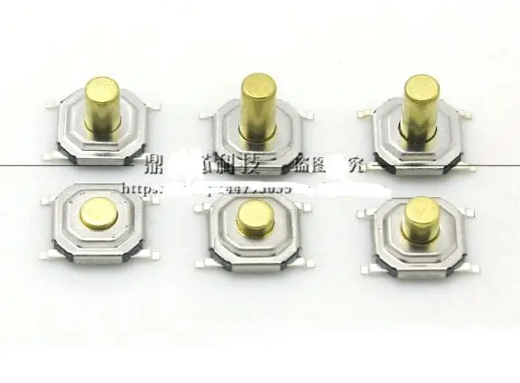 Переключатель Tact 5x5 SMD 4*4*1 5/1 6/1 7/1 9/2/2.3/2.5/3/3.5/4/4. Медная головка 4 фута 3/5/6/7/8/9 (5*5*1 5)|head