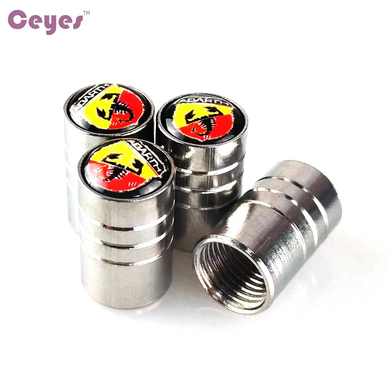 

Ceyes Car Styling Tire Valve Caps Auto Tyre Air Stems Cover Case For Abarth 500 Stilo Ducato Car-Styling Emblems Car Accessories
