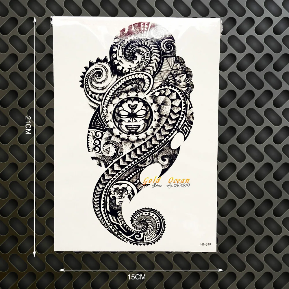 Hot Indian Totem Flash Tato Temporer Pria Snake Desain Palsu Tattoo