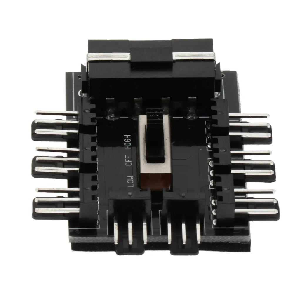 Computer Cooling 4 Pin Fan Controller Fan Hub Governor With 3 Level Switch Cooling Fan Controller Fan Hub