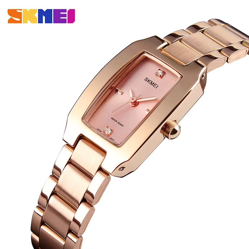 

SKMEI Quartz Watch Fashion Casual Bracelet Watch Ladies Casual Dress Deluxe Silver Lady Waterproof Relogio Feminino 1400