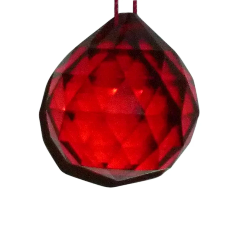 NHBR 30mm Red Crystal Ball Prismsin Figurines & Miniatures from Home